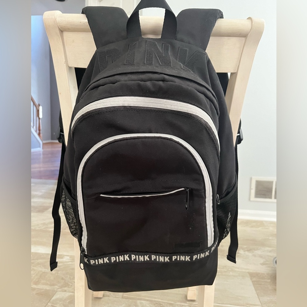 Black Victoria’s Secret Pink Bookbag with Adjustable Straps